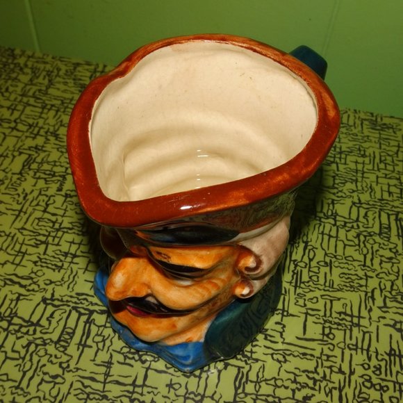 Vintage Colonial Man Ceramic Creamer Mug pitcher toby mug aristocrat antique - Picture 13 of 13